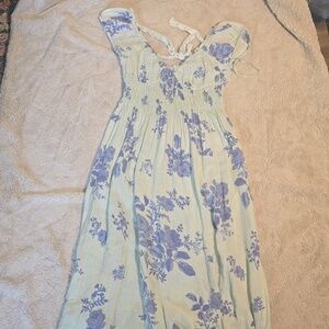 Blue and White Floral Skirt